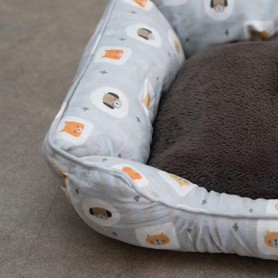 Show full view: Wag and Wiggle Doggie Frames Cuddler Dog Bed, Grey slide 6 of 6