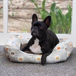Wag and Wiggle Doggie Frames Cuddler Dog Bed, Grey
