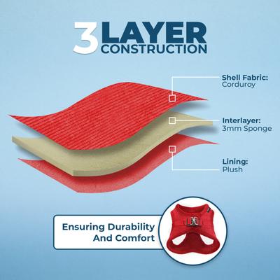 Show full view: Best Pet Supplies Voyager Step-in Padded Dog Harness, Red, X-Large slide 4 of 9