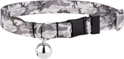 Country Brook Petz Urban Camo Breakaway Cat Collar, Grey, 8 to 12 in neck, 1/2-in wide