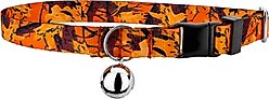 Country Brook Petz Orange Sunset Camo Breakaway Cat Collar, Orange, 8 to 12 in neck, 1/2-in wide