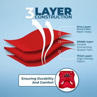 Show full view: Best Pet Supplies Voyager Step-in Air Dog Harness, Red, XX-Small slide 4 of 10