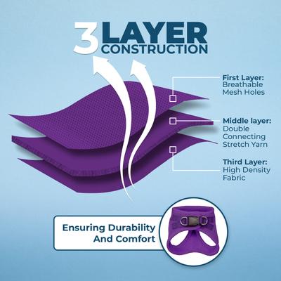 Show full view: Best Pet Supplies Voyager Step-in Air Dog Harness, Purple, XXX-Small slide 5 of 11