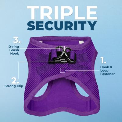 Show full view: Best Pet Supplies Voyager Step-in Air Dog Harness, Purple, XXX-Small slide 3 of 11