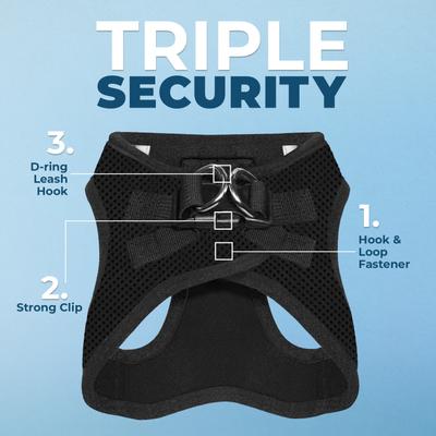 Show full view: Best Pet Supplies Voyager Step-in Air Dog Harness, Black, Large slide 2 of 11
