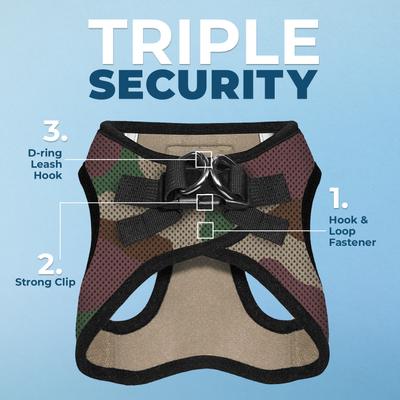 Show full view: Best Pet Supplies Voyager Step-in Air Dog Harness, Army Base, XX-Small slide 3 of 12