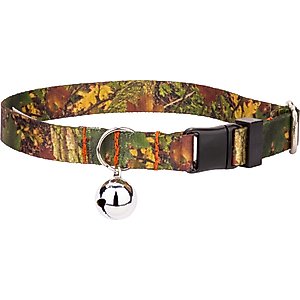 Country Brook Petz Southern Forest Camo Breakaway Cat Collar, Brown, 8 to 12 in neck, 1/2-in wide