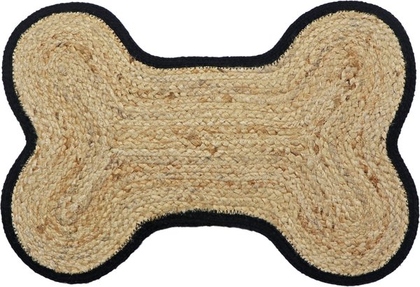 Show full view: Park Life Designs Loxely Jute Dog Food Mat, Black slide 2 of 4