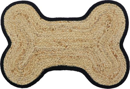 Show full view: Park Life Designs Loxely Jute Dog Food Mat, Black slide 3 of 5