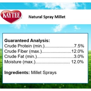 Kaytee Natural Spray Millet Bird Treats, 12 count