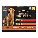 Purina Pro Plan Complete Essentials Variety Pack Beef & Vegetable & Chicken & Vegetable Entrée Slices in Gravy Wet Dog Food, 13-oz can, case of 12