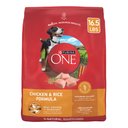 Purina ONE Natural Adult Chicken & Rice Formula Dry Dog Food, 16.5-lb bag