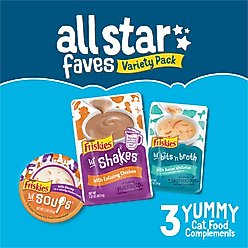 Friskies All-Star Favorites Variety Pack Lickable Gravy Cat Food Complement, case of 8 slide 2 of 9