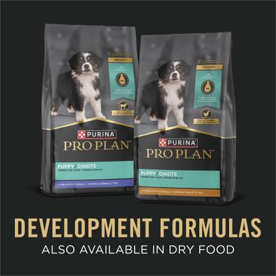 Show full view: Purina Pro Plan Development Variety Pack Puppy Grain-Free Chicken Entree & Turkey Entree Wet Dog Food, 13-oz can, case of 12 slide 10 of 12