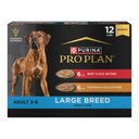Purina Pro Plan Specialized Variety Pack Adult Large Breed High Protein Chicken & Rice, Beef & Rice in Gravy Wet Dog Food, 13-oz can, case of 12