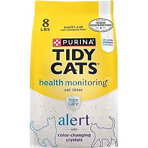 Tidy Cats Tidy Care Alert Health Monitoring Unscented Non-Clumping Cat Litter, 8-lb bag