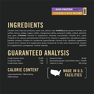 Purina Pro Plan Sport Development Puppy High Protein Beef & Rice Entrée & Chicken & Rice Entrée Variety Pack Wet Dog Food, 13-oz can, case of 12