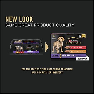 Purina Pro Plan Sport Development Puppy High Protein Beef & Rice Entrée & Chicken & Rice Entrée Variety Pack Wet Dog Food, 13-oz can, case of 12