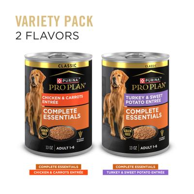 Show full view: Purina Pro Plan Complete Essentials Variety Pack Grain-Free Canned Dog Food, 13-oz, case of 12 slide 6 of 12