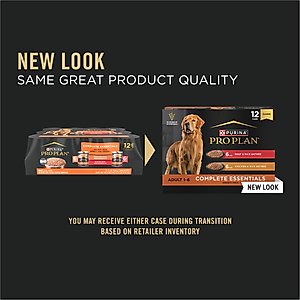Purina Pro Plan Complete Essentials Entrees Wet Dog Food Variety Pack, 13-oz can, case of 12