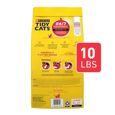 Show full view: Tidy Cats 24/7 Performance Scented Non-Clumping Cat Litter, 10-lb bag slide 3 of 12