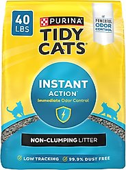 Tidy Cats Instant Action Non-Clumping Clay Cat Litter, 40-lb bag
