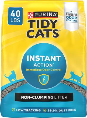 TIDY CATS Instant Action Non-Clumping Clay Cat Litter, 40-lb bag