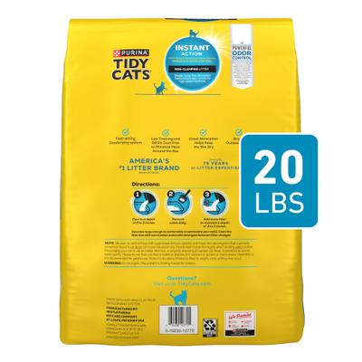 Show full view: Tidy Cats Instant Action Non-Clumping Clay Cat Litter, 20-lb bag slide 3 of 12