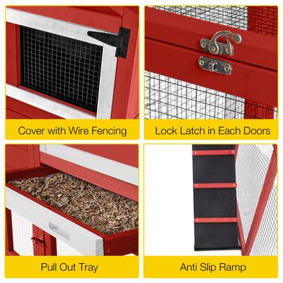 Show full view: Aivituvin AIR72-R Chicken Hutch, 80.7-L slide 5 of 8