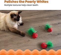 Catstages Strawbabies Kicker Cat Plush with Catnip, Red, 3 count slide 2 of 9