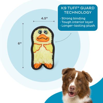 Show full view: Outward Hound Durablez Minis Duck Tough Squeaky Dog Plush Toy, Yellow, X-Small slide 4 of 11