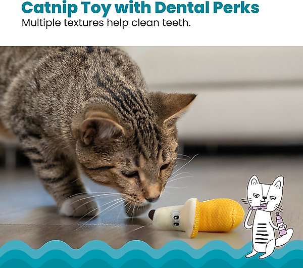 Show full view: Catstages Dental Banana Cat Chew Toy with Catnip slide 2 of 11