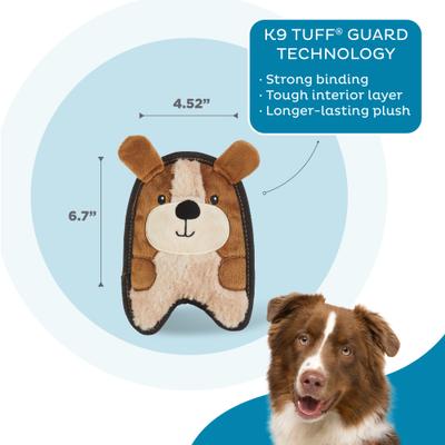 Show full view: Outward Hound Durablez Puppy Tough Plush Dog Toy, Brown, X-Small slide 4 of 10