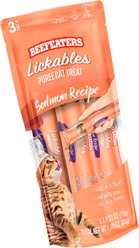 Beefeaters Lickables Salmon Puree Recipe Cat Treat, 1.59-oz bag, case of 12