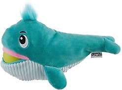 Nina Ottosson by Outward Hound Big Mouthz Interactive Plush Dog Puzzle with Treat Ball, Whale, Blue