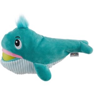 Nina Ottosson by Outward Hound Big Mouthz Interactive Plush Dog Puzzle with Treat Ball, Whale, Blue