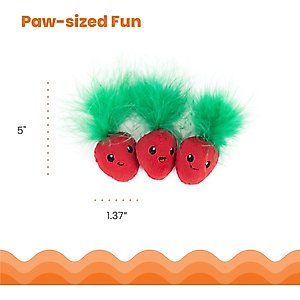 Catstages Straw-Babies Catnip Dental Cat Toy, 3 count