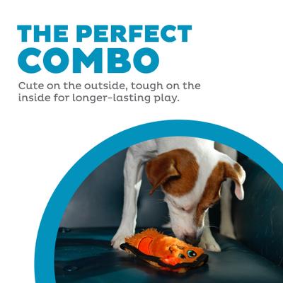 Show full view: Outward Hound Durablez Tough Plush Dog Toy, Orange, X-Small slide 2 of 10