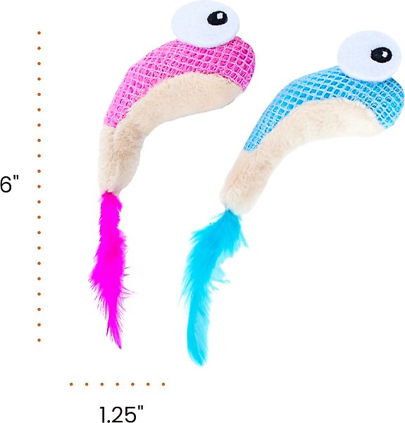 Show full view: Catstages Dental Shrimpies Cat Chew Toy with Catnip, 2 count slide 9 of 11