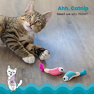Catstages Dental Shrimpies Cat Chew Toy with Catnip, 2 count
