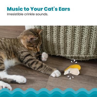 Show full view: Catstages Interactive Dental Banana Cat Chew Toy with Catnip, Yellow slide 4 of 10