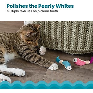 Catstages Dental Shrimpies Cat Chew Toy with Catnip, 2 count