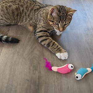 Catstages Dental Shrimpies Cat Chew Toy with Catnip, 2 count