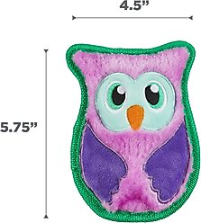 Outward Hound Durablez Owl Tough Plush Dog Toy, Purple, X-Small slide 2 of 6
