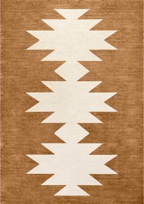 Show full view: JONATHAN Y Chayton Minimalist Geometric Machine-Washable Runner Dog & Cat Rug, Terracotta/Cream, 5 x 8-ft slide 9 of 9