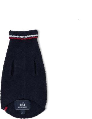 Show full view: Barefoot Dreams CozyChic Team USA Dog Sweater, Indigo Multi, Small slide 2 of 2