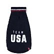 Show in main carousel: Barefoot Dreams CozyChic Team USA Dog Sweater, Indigo Multi, XX-Large slide 1 of 2