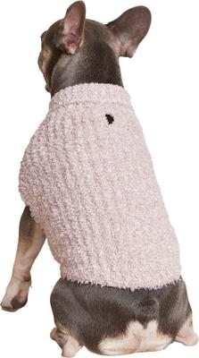 Show full view: Barefoot Dreams CozyChic Ribbed Dog Sweater, Vintage Rose/Ballet Pink, Large slide 2 of 3