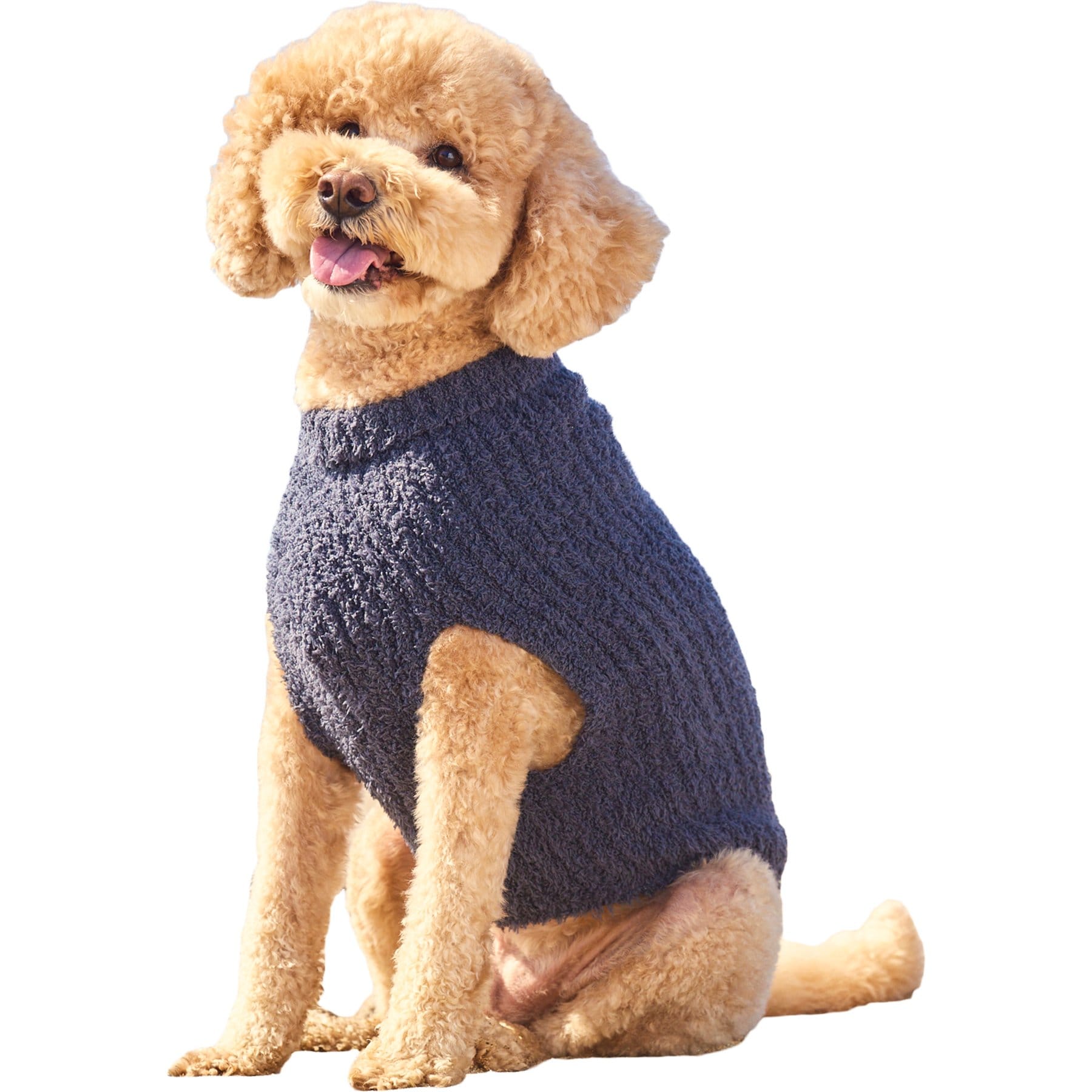 Barefoot Dreams CozyChic Ribbed Dog Sweater, Slate Blue, X-Small