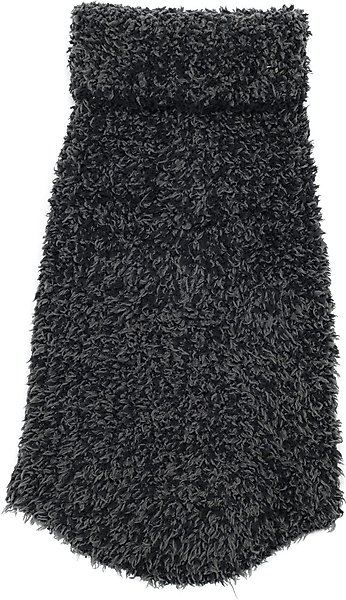 Show full view: Barefoot Dreams CozyChic Ribbed Dog Sweater, Heathered Carbon/Black, Large slide 1 of 3